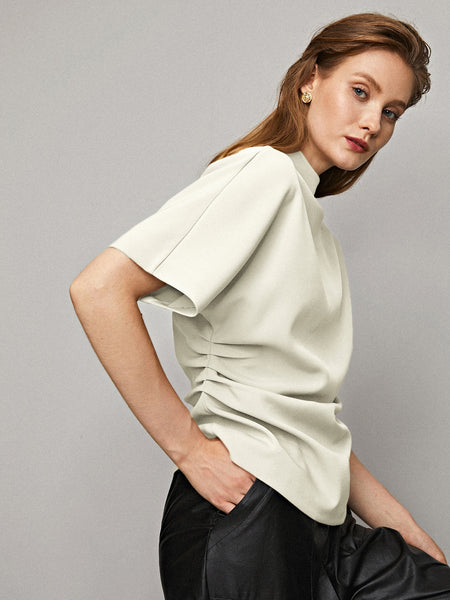 RELAXED FIT RUCHED TOP