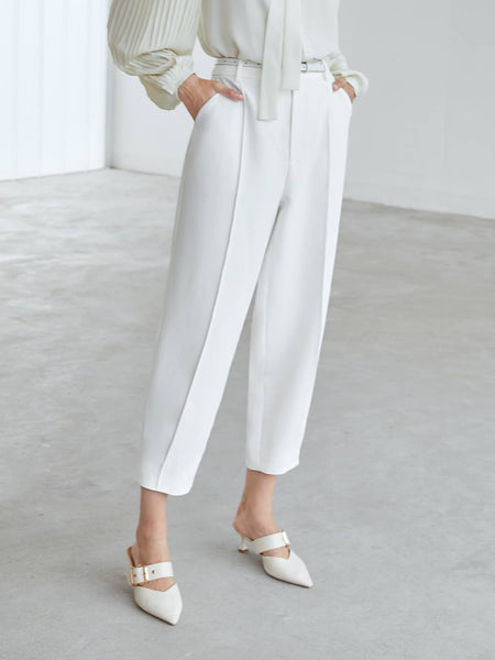 PRESS CREASE CROPPED TAILORED PANTS