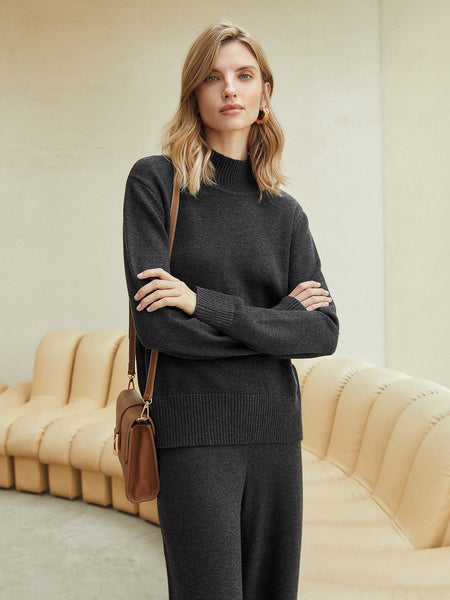 WOOL-MIX RELAXED FIT SWEATER SET