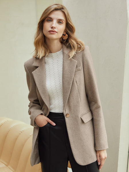 WOOL-MIX FITTED BLAZER