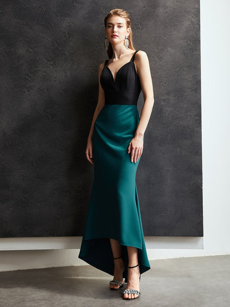 TWO TONE FORMAL GOWN WITHOUT BELT