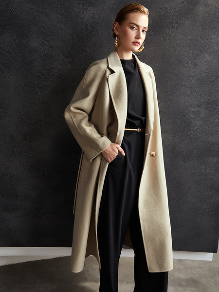 CASHMERE DOUBLE BREASTED BELTED OVERCOAT