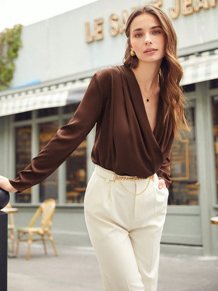 STRAIGHT FIT DRAPED TOP