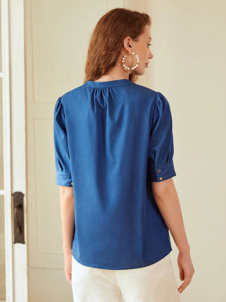 PUFF SLEEVE POPOVER TOP
