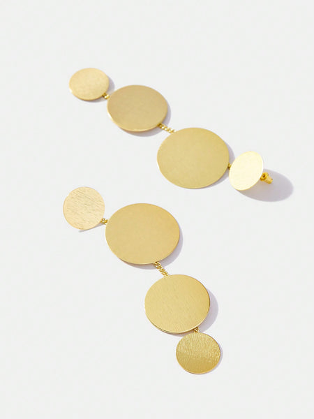 ROUND GOLD DROP EARRINGS