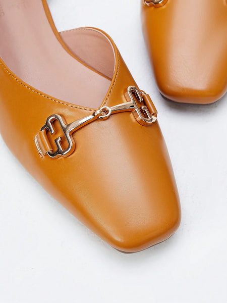 SQUARE METAL BUCKLE FLATS