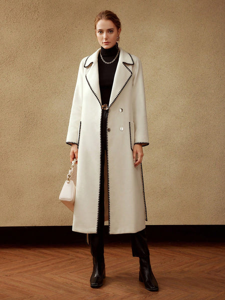WOOL MIX OVERSIZED BELTED OVERCOAT