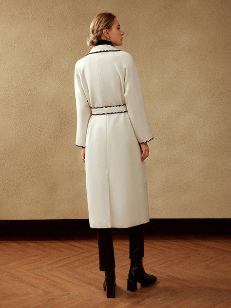WOOL MIX OVERSIZED BELTED OVERCOAT