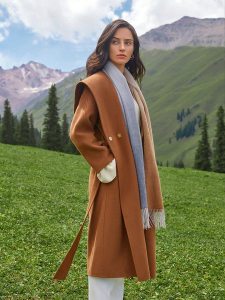 WOOL-MIX BELTED OVERCOAT